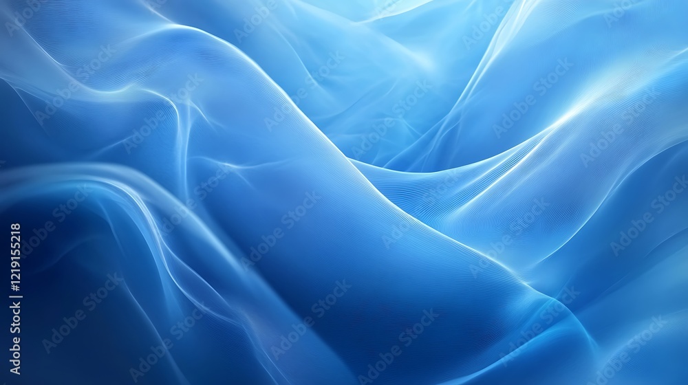 Obraz premium Abstract Blue Wavelike Fabric Texture Design