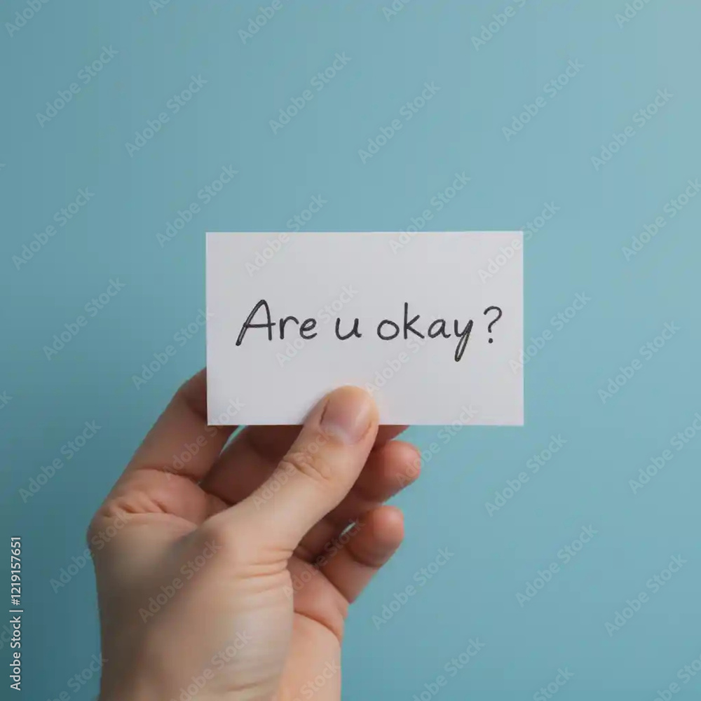 mental health concept handle are you ok card mental health concept handle are you ok card