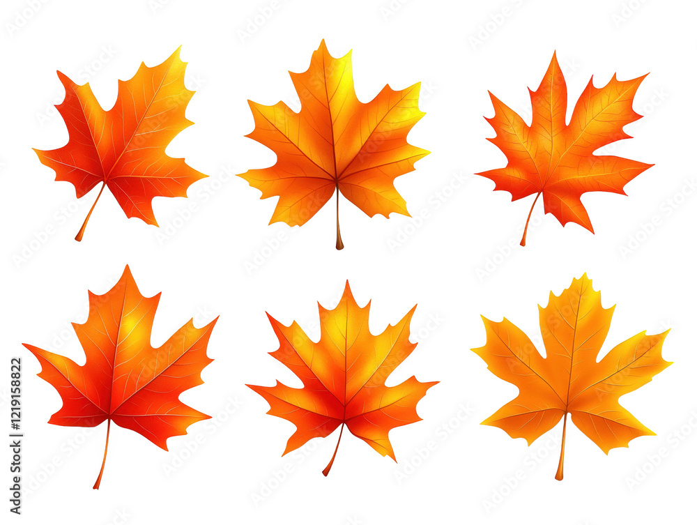 Colorful autumn maple leaves, a vibrant display of fall foliage Colorful autumn maple leaves, a vibrant display of fall foliage