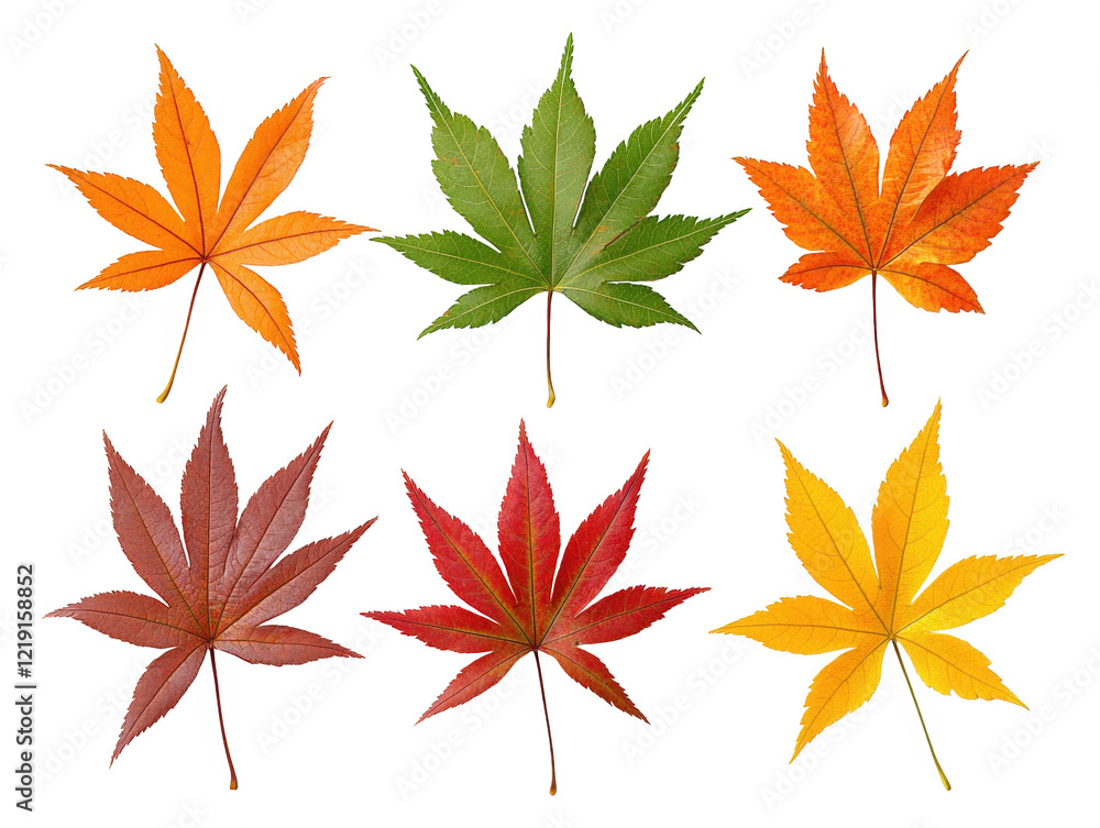 Colorful autumn leaves, a vibrant display of nature's beauty in fall foliage Colorful autumn leaves, a vibrant display of nature's beauty in fall foliage