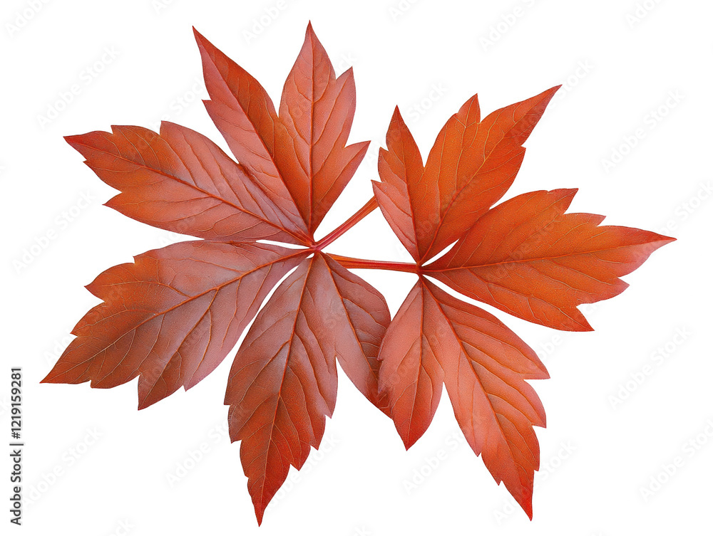 Vibrant orange autumn leaves on a dark background, study in contrast and color Vibrant orange autumn leaves on a dark background, study in contrast and color
