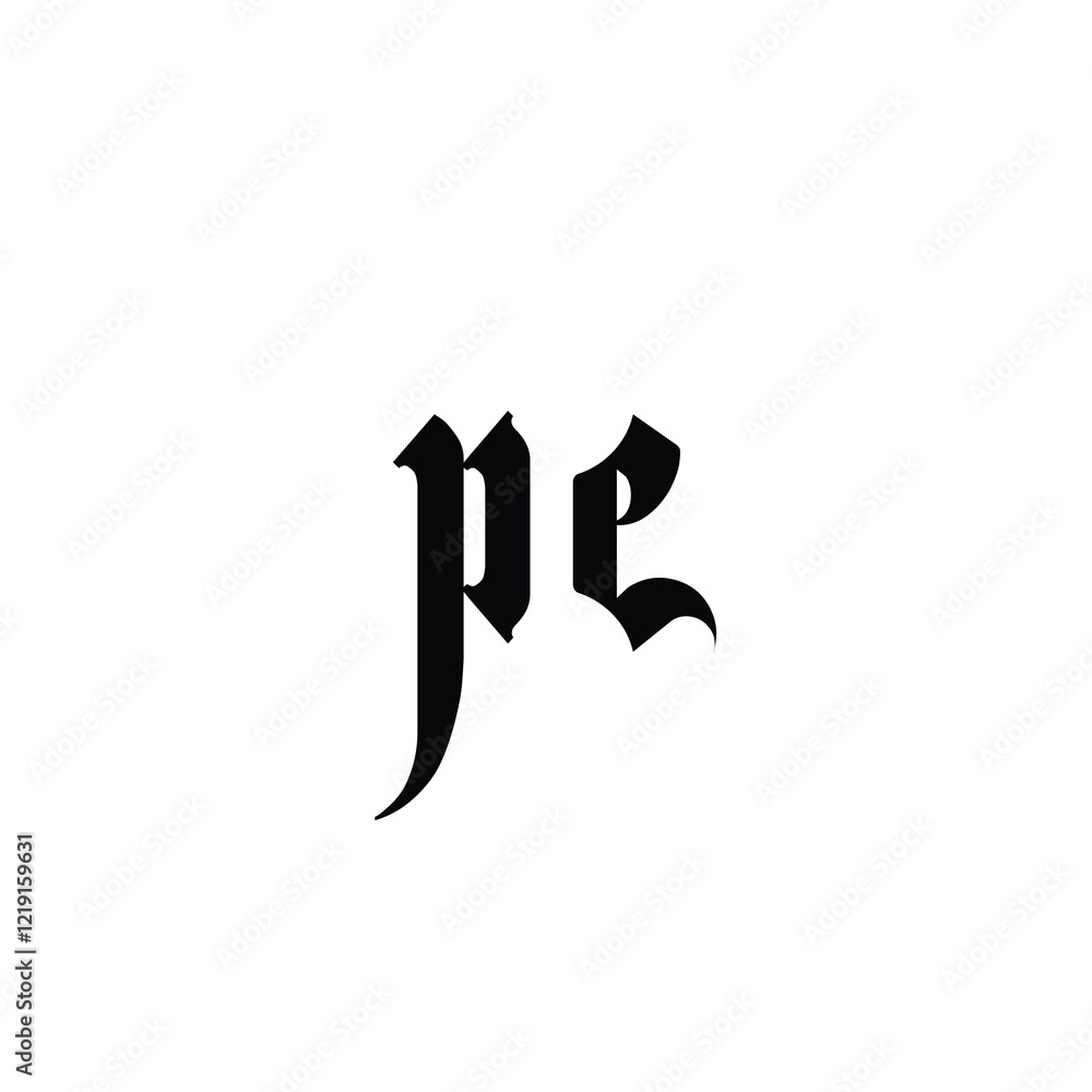 PE monogram logo design letter text name symbol monochrome logotype alphabet character simple logo PE monogram logo design letter text name symbol monochrome logotype alphabet character simple logo