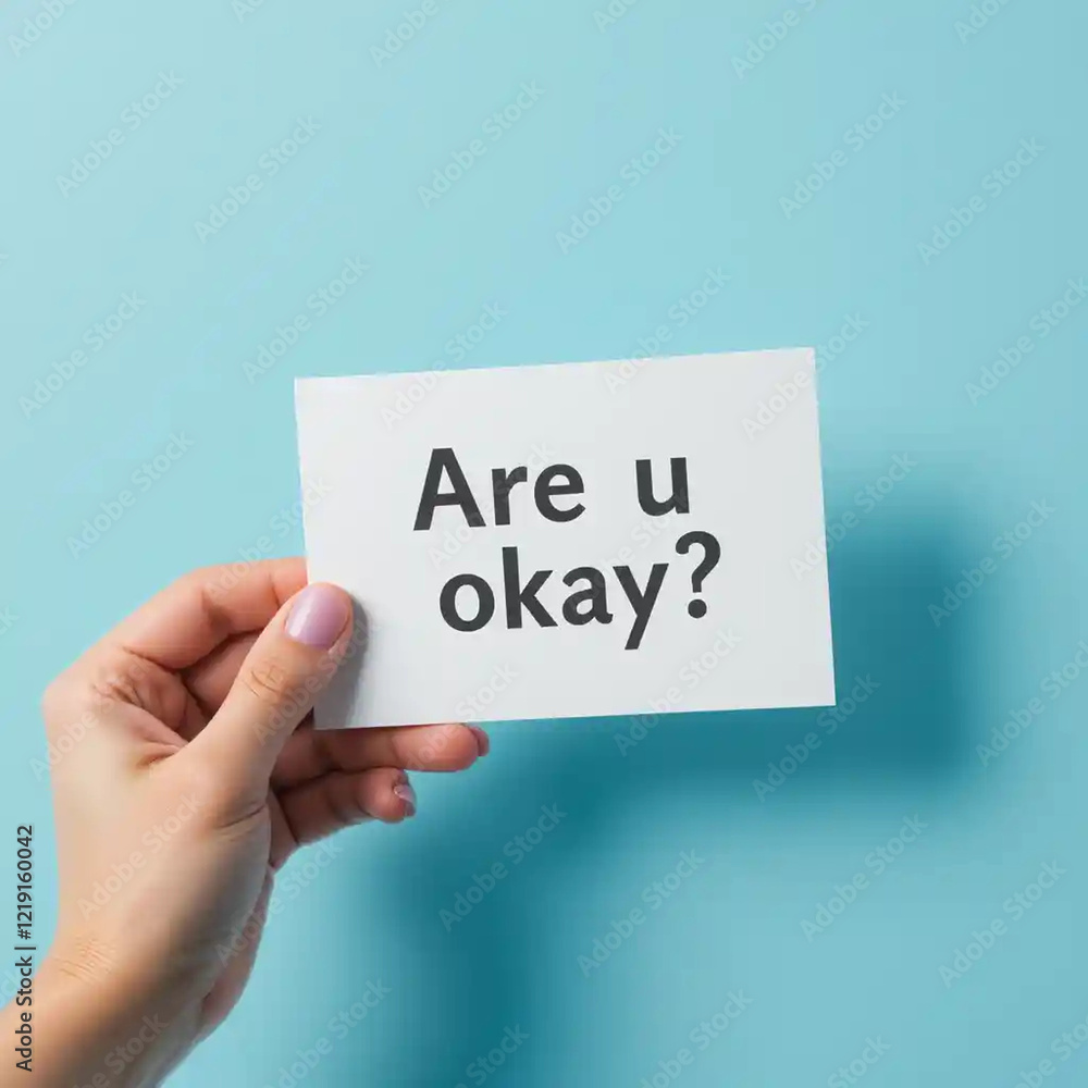mental health concept handle are you ok card mental health concept handle are you ok card