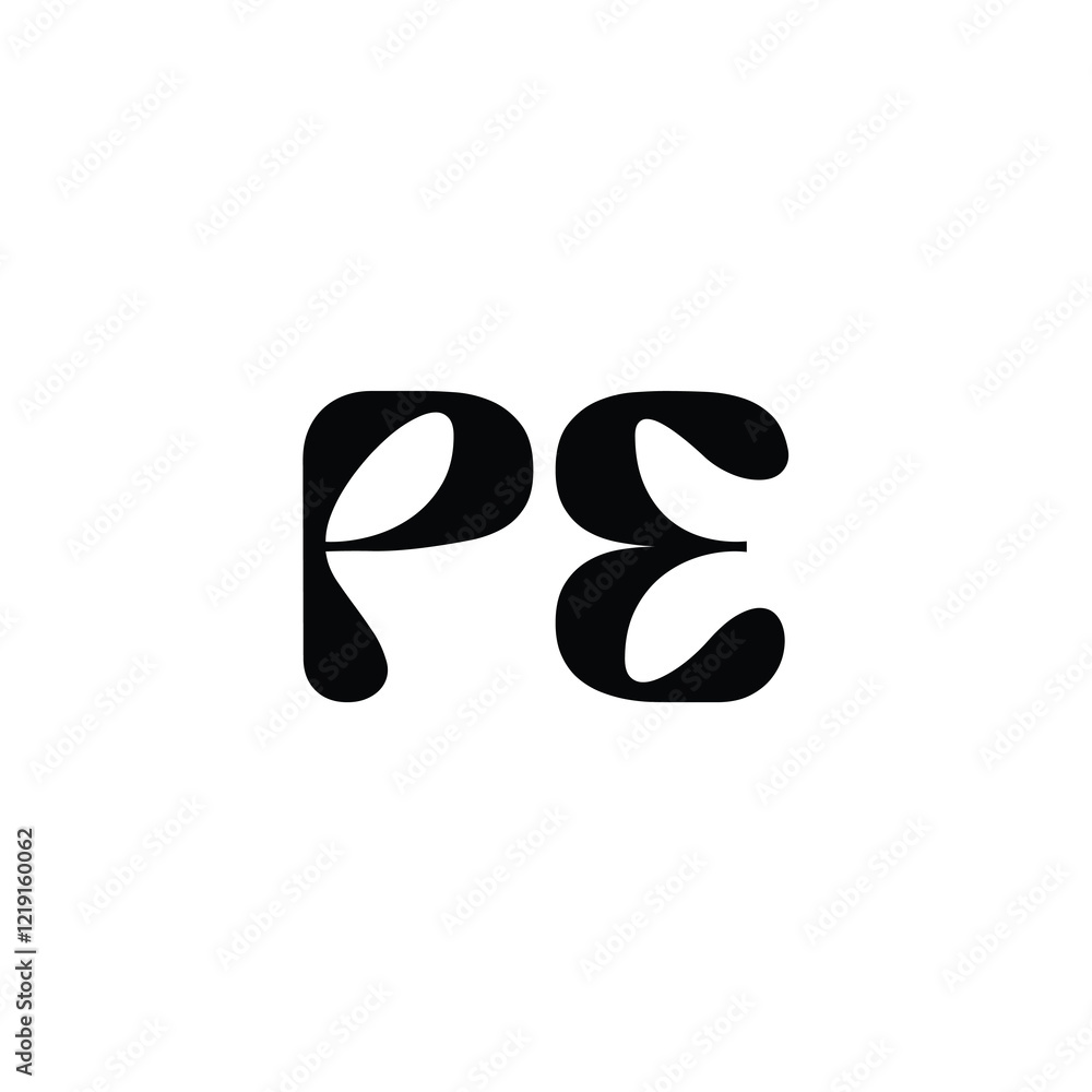 PE monogram logo design letter text name symbol monochrome logotype alphabet character simple logo PE monogram logo design letter text name symbol monochrome logotype alphabet character simple logo