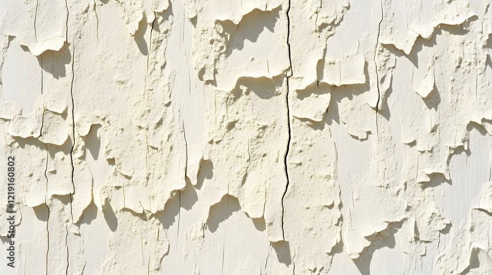 Cracked Peeling Paint Texture on Weathered Wood Surface Cracked Peeling Paint Texture on Weathered Wood Surface