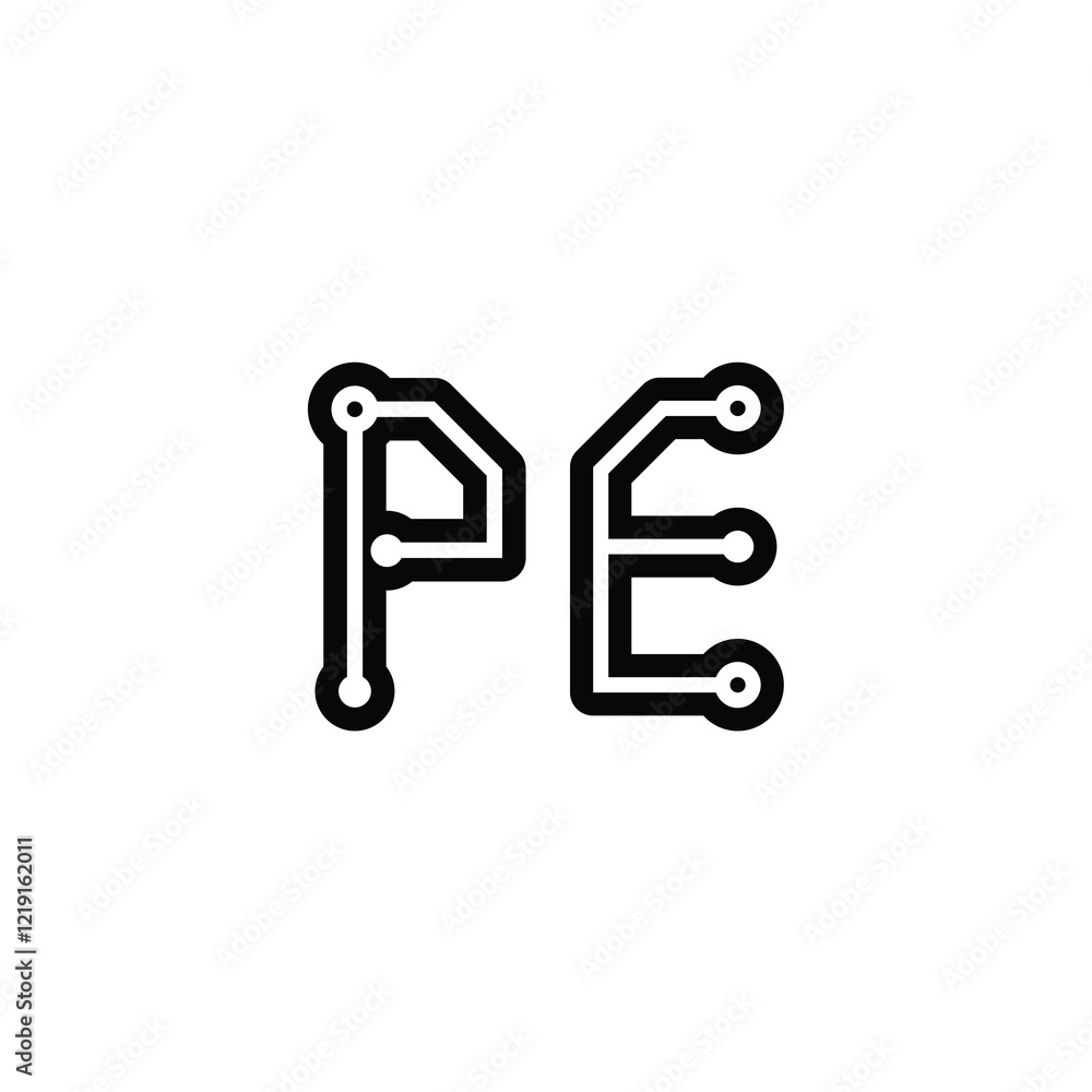 PE monogram logo design letter text name symbol monochrome logotype alphabet character simple logo PE monogram logo design letter text name symbol monochrome logotype alphabet character simple logo