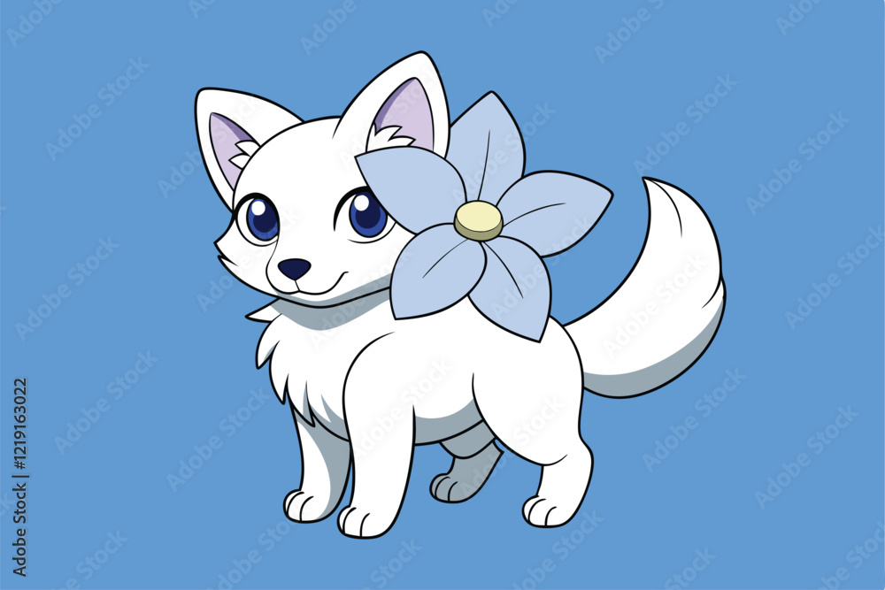 Cute animal Vector art in Illustration on a White Background Cute animal Vector art in Illustration on a White Background
