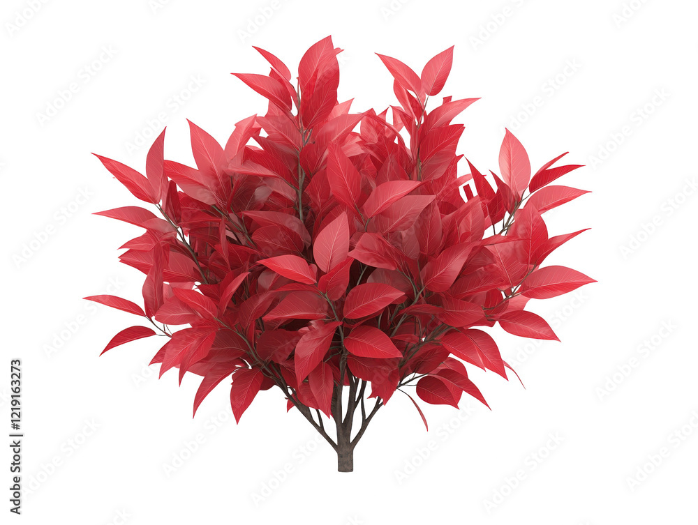 Closeup of a vibrant redleafed plant, stunning display of nature's artistry Closeup of a vibrant redleafed plant, stunning display of nature's artistry