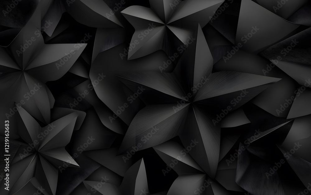 Abstract Black Star Geometric Pattern Background Abstract Black Star Geometric Pattern Background