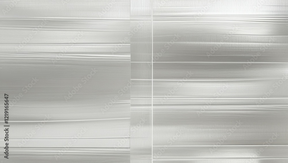 Fototapeta premium Abstract, blurred horizontal lines, grayscale, metallic texture, brushed steel effect, minimalist, soft focus, ethereal, muted tones, subtle light reflections, smooth gradient, industrial aesthetic, m