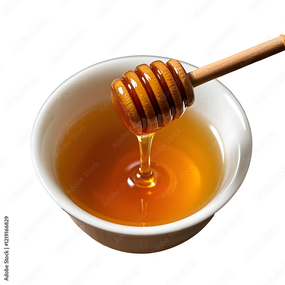 Honey dripping into teacup Honey dripping into teacup