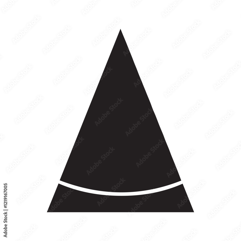 Fototapeta premium Party Hat happy vector, silhouette, illustration 