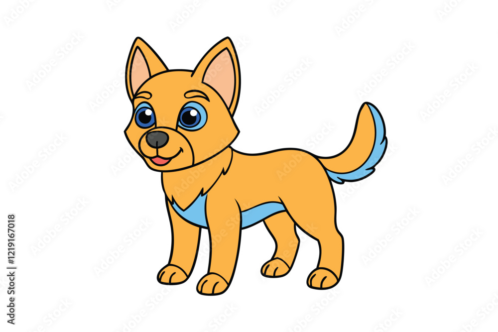 Cute animal Vector art in Illustration on a White Background Cute animal Vector art in Illustration on a White Background