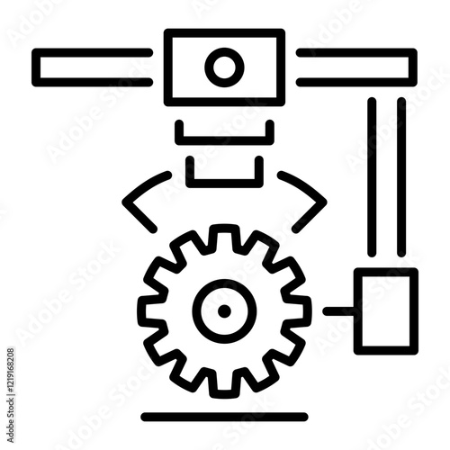 Outline icon of filament feeder machine 