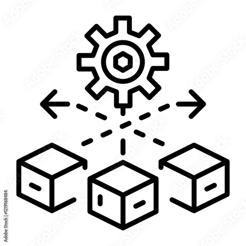 Product management linear vector icon