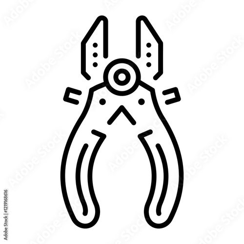 Outline style icon of pliers 