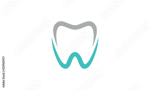 a graphic image with MW teeth theme, white background. vector graphic base.