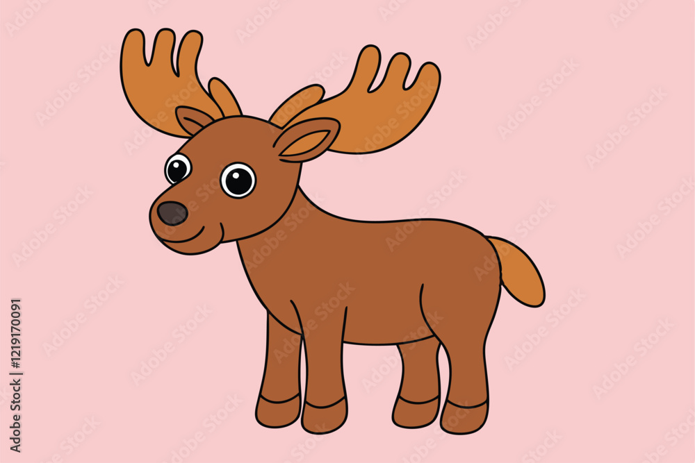 Cute animal Vector art in Illustration on a White Background Cute animal Vector art in Illustration on a White Background