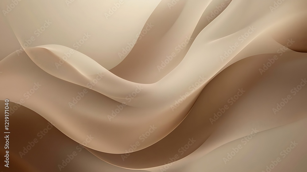 Obraz premium Abstract Brown and Beige Wave Design
