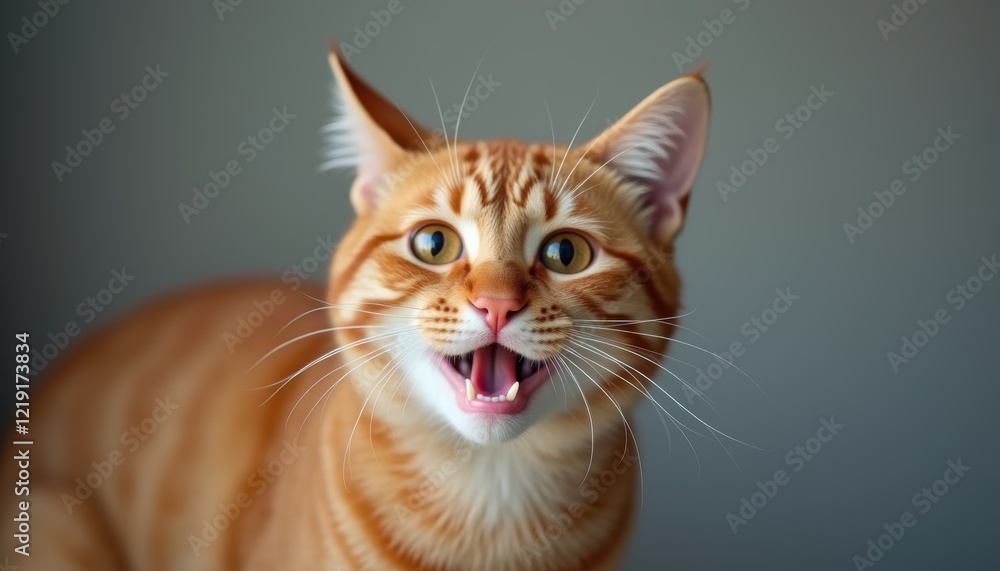 Cute smiling kitten with a charming expression, Ginger fur adds to the cat's appeal. Cute smiling kitten with a charming expression, Ginger fur adds to the cat's appeal.