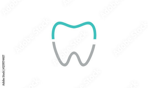 a graphic image with MW teeth theme, white background. vector graphic base.