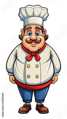 cook isolated black outline vector illustration, transparent background