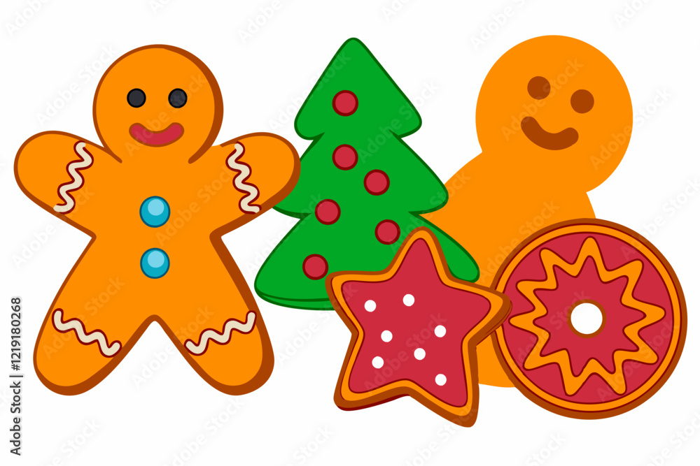A Christmas Vector art in Illustration on a White Background A Christmas Vector art in Illustration on a White Background