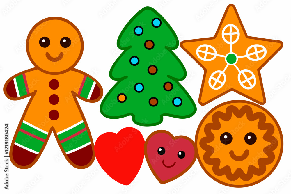 A Christmas Vector art in Illustration on a White Background A Christmas Vector art in Illustration on a White Background