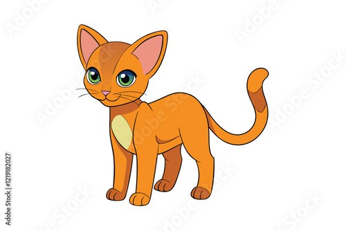 Cute animal Vector art in Illustration on a White Background