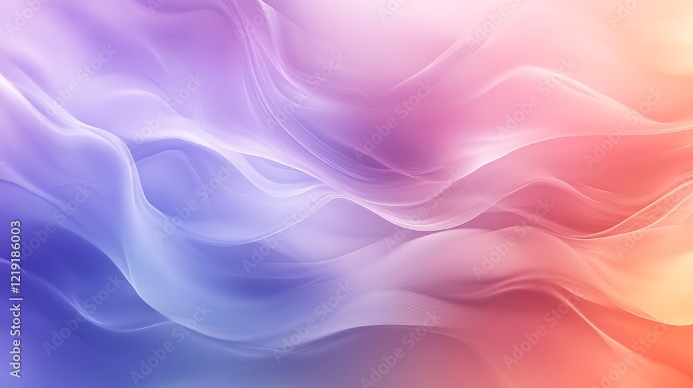 Obraz premium Abstract Pastel Waves Flowing Gracefully