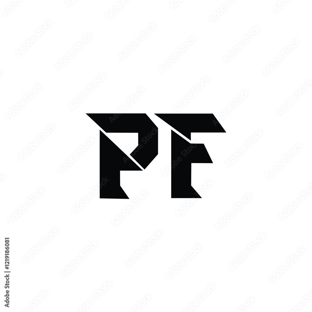 PF monogram logo design letter text name symbol monochrome logotype alphabet character simple logo PF monogram logo design letter text name symbol monochrome logotype alphabet character simple logo