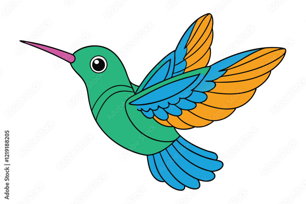 Obraz premium Cute Bird Vector art in Illustration on a White Background