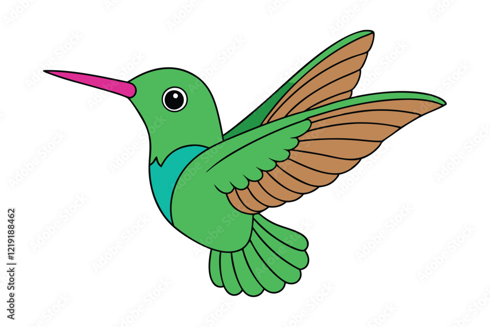 Obraz premium Cute Bird Vector art in Illustration on a White Background