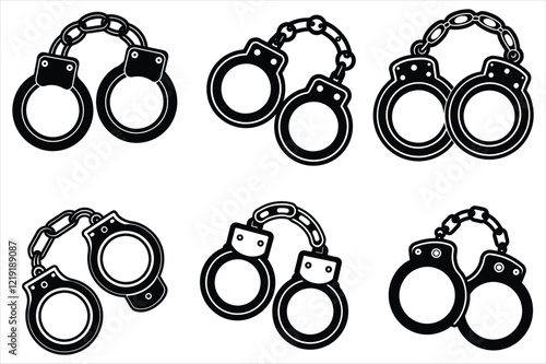 police handcuffs icon handcuffs icon vector illustration