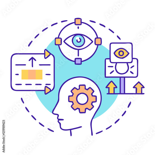 ai augmentation icon, ai augmentation vector illustration-simple illustration of ai augmentation, perfect for ai augmentation logos and icons
