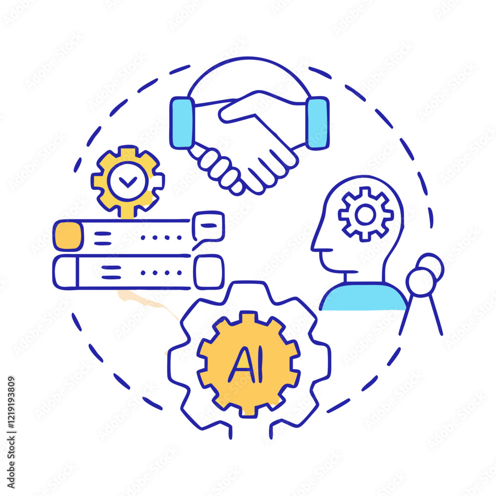 human ai collaboration icon, human ai collaboration vector illustration-simple illustration of human ai collaboration, perfect for human ai collaboration logos and icons human ai collaboration icon, human ai collaboration vector illustration-simple illustration of human ai collaboration, perfect for human ai collaboration logos and icons