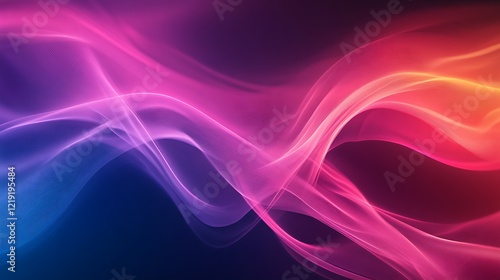 Wallpaper Mural Abstract Pink and Blue Wave Energy Design Torontodigital.ca