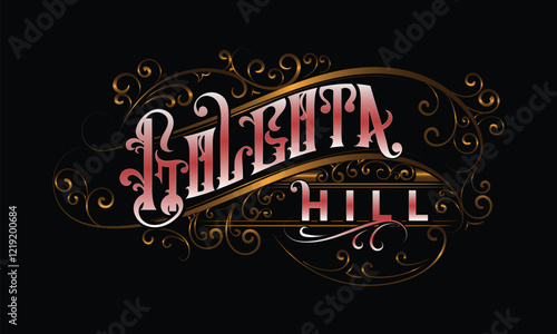 GOLGOTA HILL lettering custom style design
