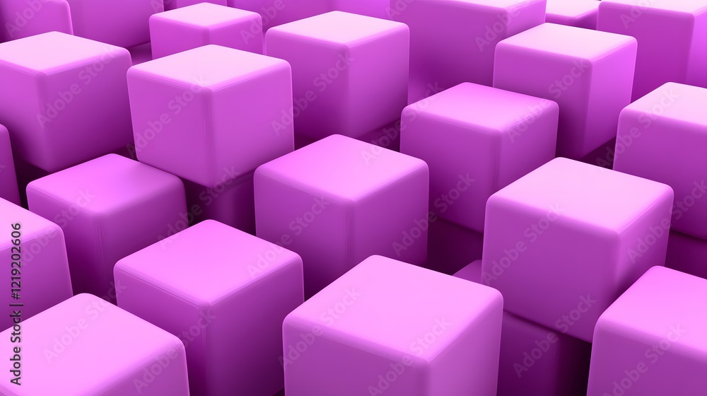Fototapeta premium Abstract Purple Cubes 3D Background Texture
