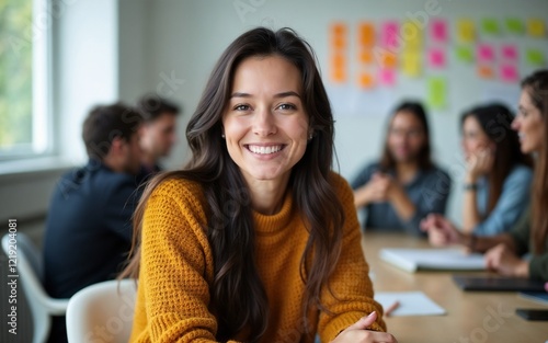 Learn new skills with online courses webinar portrait student classroom office library girl woman laptop computer technology female internet young business lifestyle happy communication