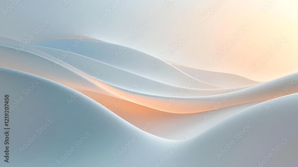 Abstract Waves of Light Blue and Peach Hues Abstract Waves of Light Blue and Peach Hues