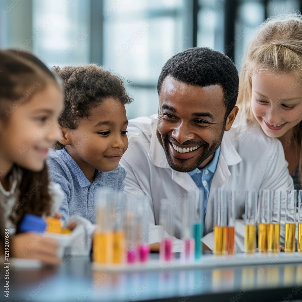 Obraz premium children playing in classroom