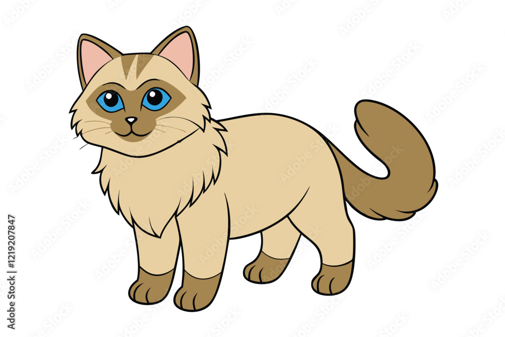 Cute animal Vector art in Illustration on a White Background Cute animal Vector art in Illustration on a White Background