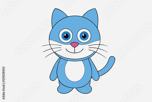 Cute Animal Vector art in Illustration on a White Background