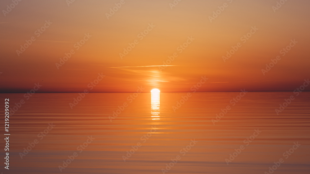 Fototapeta premium Beautiful sunset by the baltic sea