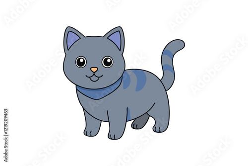 Cute Animal Vector art in Illustration on a White Background