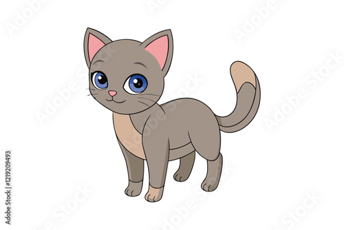 Cute Animal Vector art in Illustration on a White Background