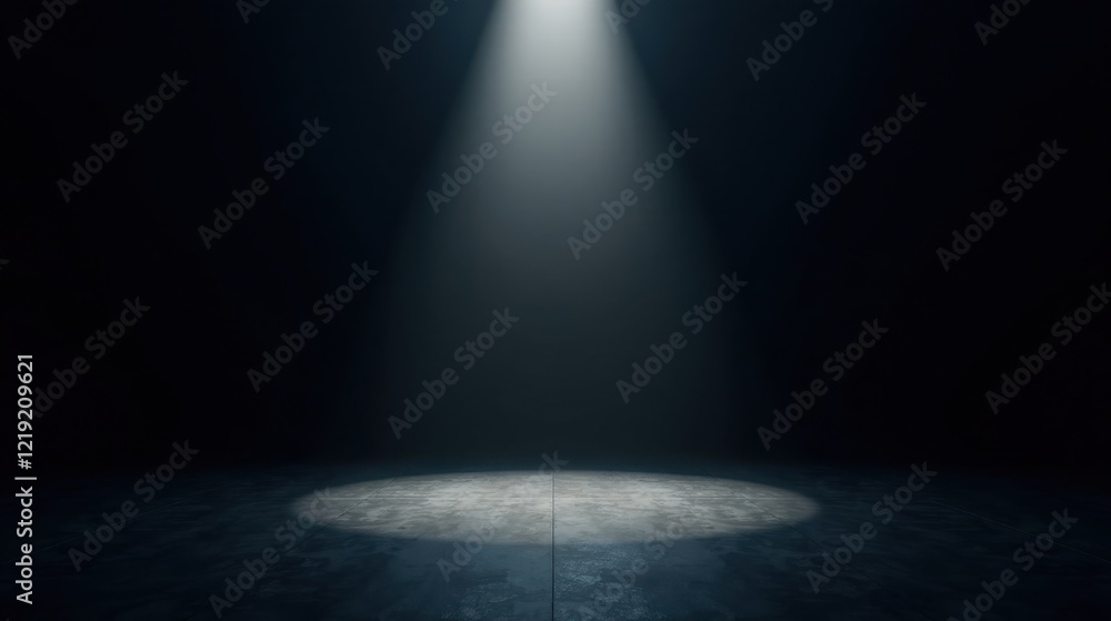 Illuminated Concrete Floor in a Dark Room A Dramatic Setting for Product Displays or Artistic Compositions Illuminated Concrete Floor in a Dark Room A Dramatic Setting for Product Displays or Artistic Compositions