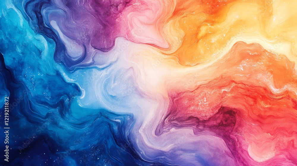 Abstract Colorful Swirls and Marble Texture Painting Abstract Colorful Swirls and Marble Texture Painting