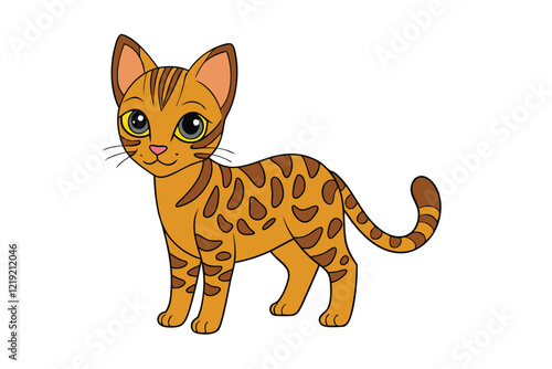 Cute Animal Vector art in Illustration on a White Background